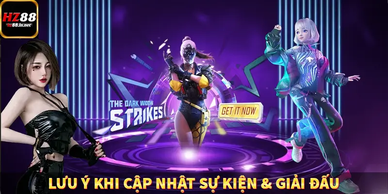 Lưu ý khi cập nhật sự kiện & giải đấu